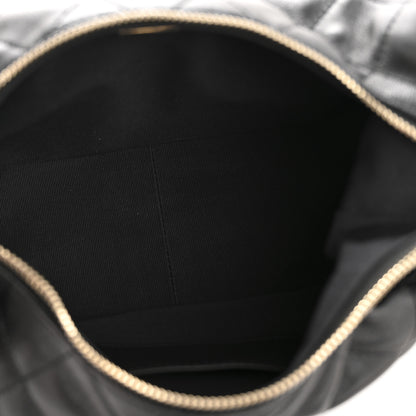 Chanel Shiny Lambskin Quilted Trendy Pockets Hobo Black 5 of 10