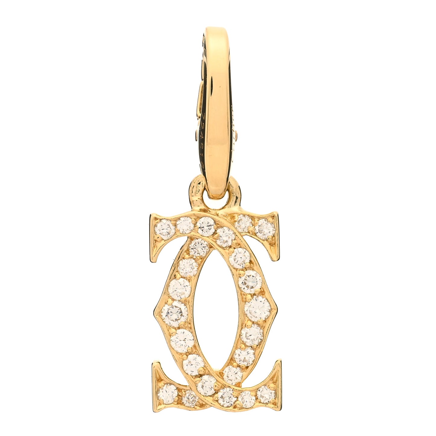 18K Yellow Gold Diamond Logo Charm