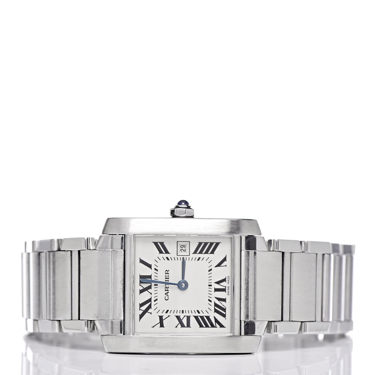 Stainless Steel 25mm Tank Francaise Quartz Watch