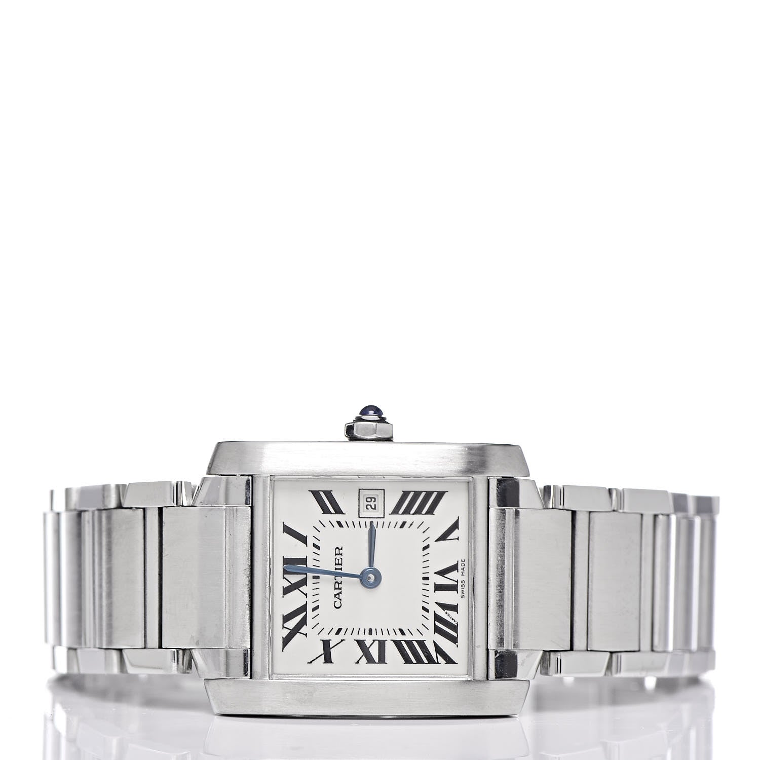 Cartier Stainless Steel 25mm Tank Francaise Quartz Watch 3 of 9