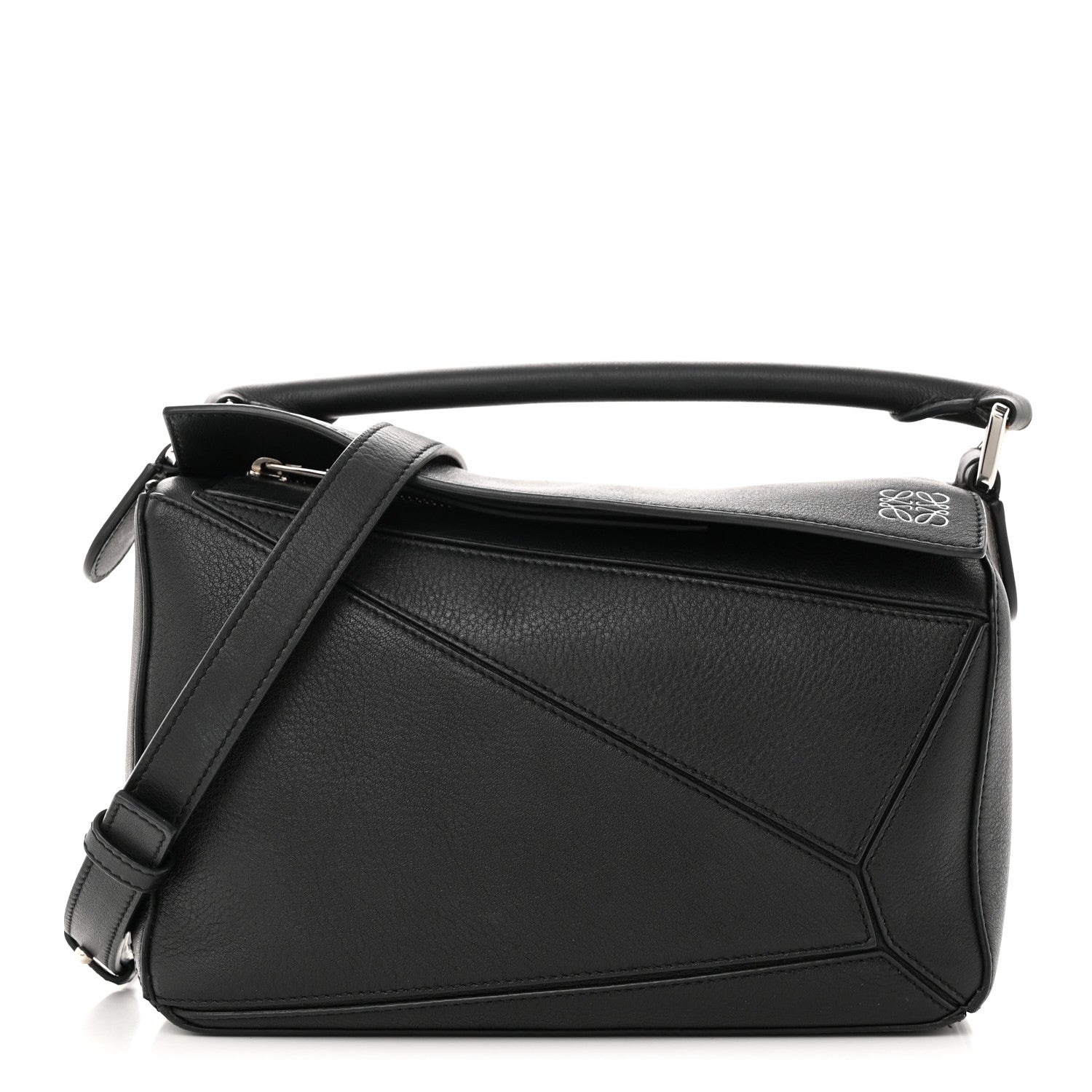 Loewe Calfskin Small Puzzle Bag Black 1 of 11