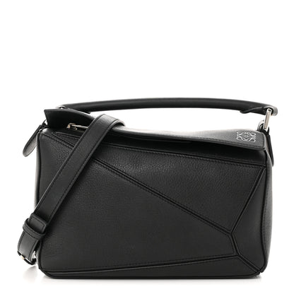 Loewe Calfskin Small Puzzle Bag Black 1 of 11