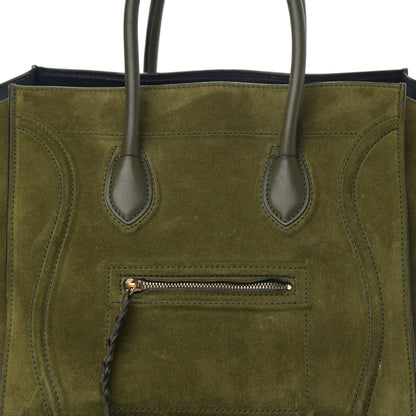 Celine Suede Medium Phantom Luggage Olive 8 of 15