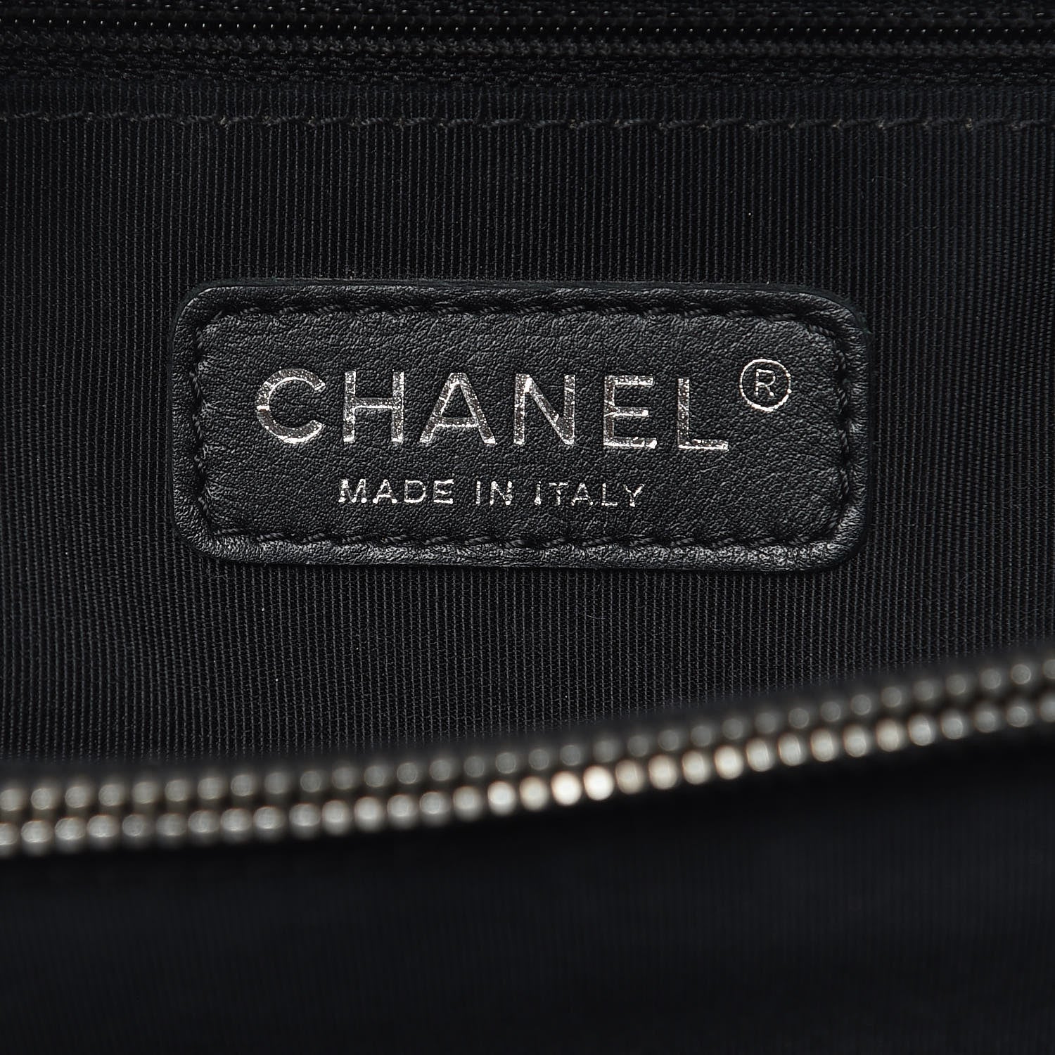 Chanel Patent Calfskin Quilted Plexiglass Boy Shopping Tote Black 6 of 17