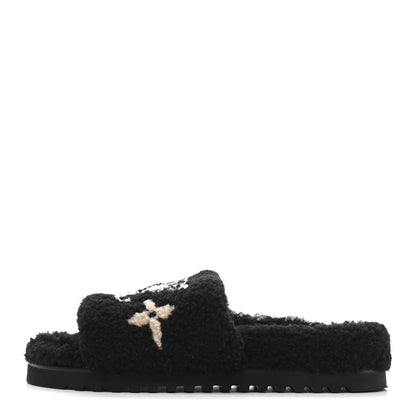 Louis Vuitton Shearling Paseo Flat Comfort Mule 41 Black 1 of 12