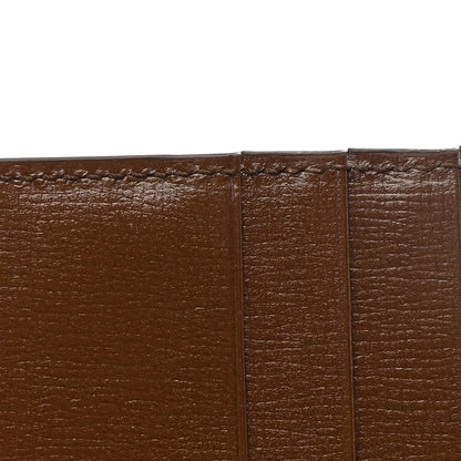 Gucci Supreme Monogram Textured Calfskin Retro Interlocking G Medium Wallet On Strap Beige Ebony Brown Sugar 6 of 11