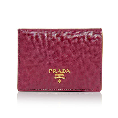 Prada Saffiano Metal Bi-Fold Wallet Ametista 1 of 9