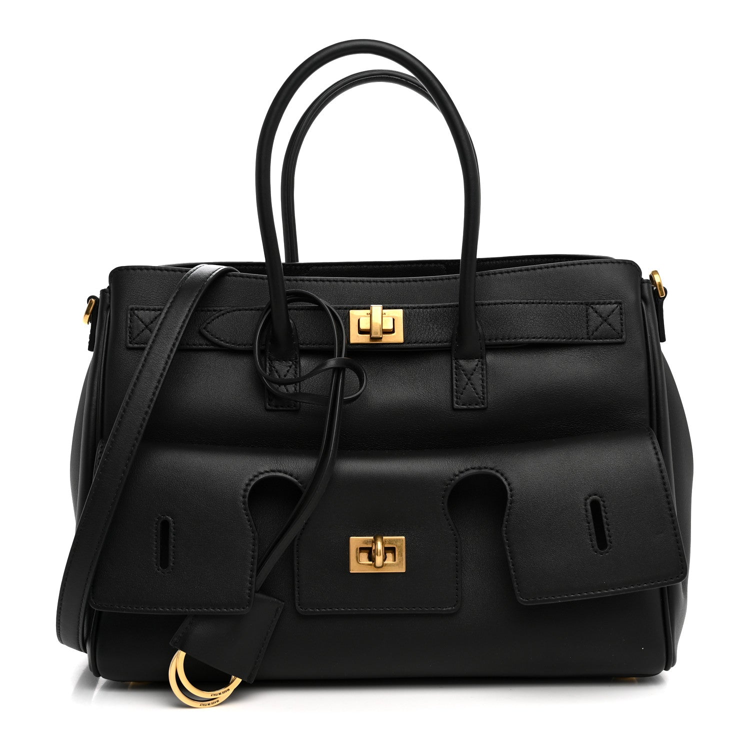 Balenciaga Smooth Calfskin Small Bel Air Carry All Bag  Black 1 of 9