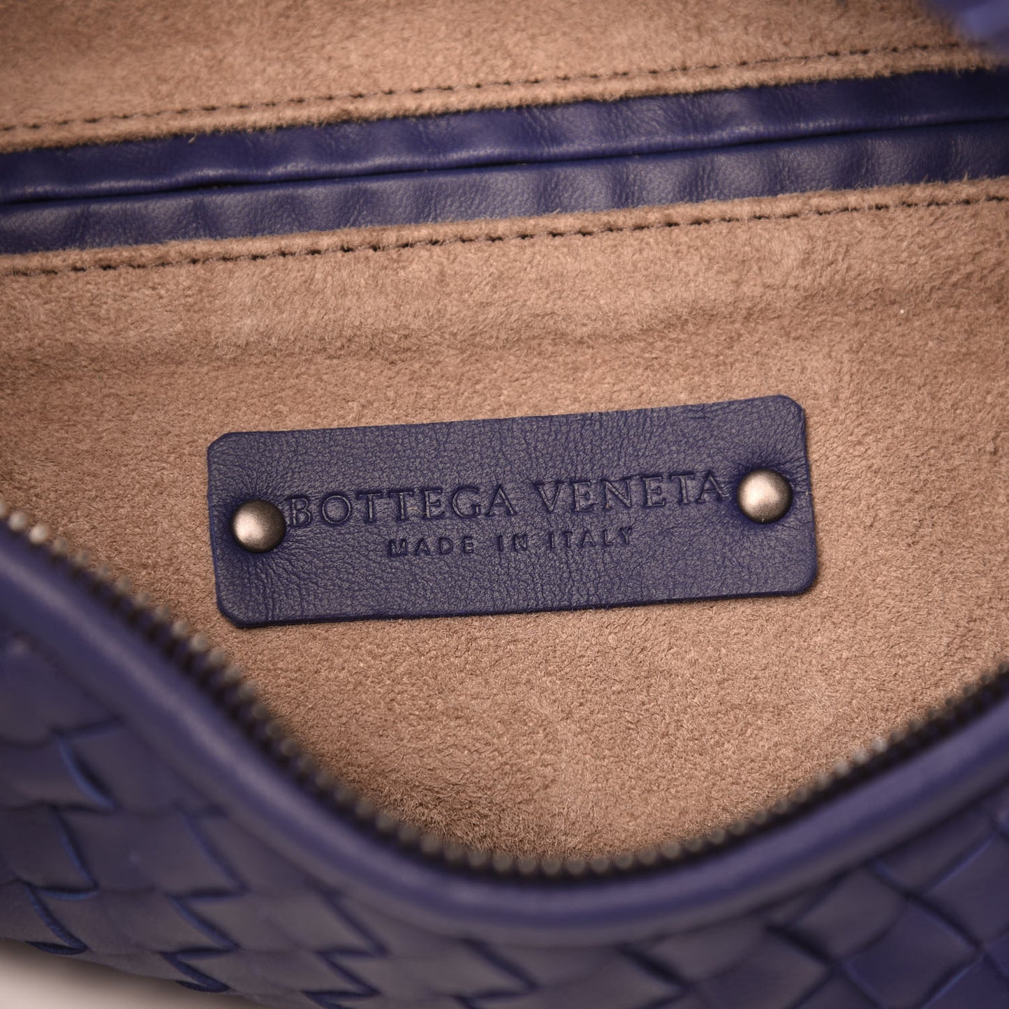 Nappa Intrecciato Medium Veneta Hobo Sapphire