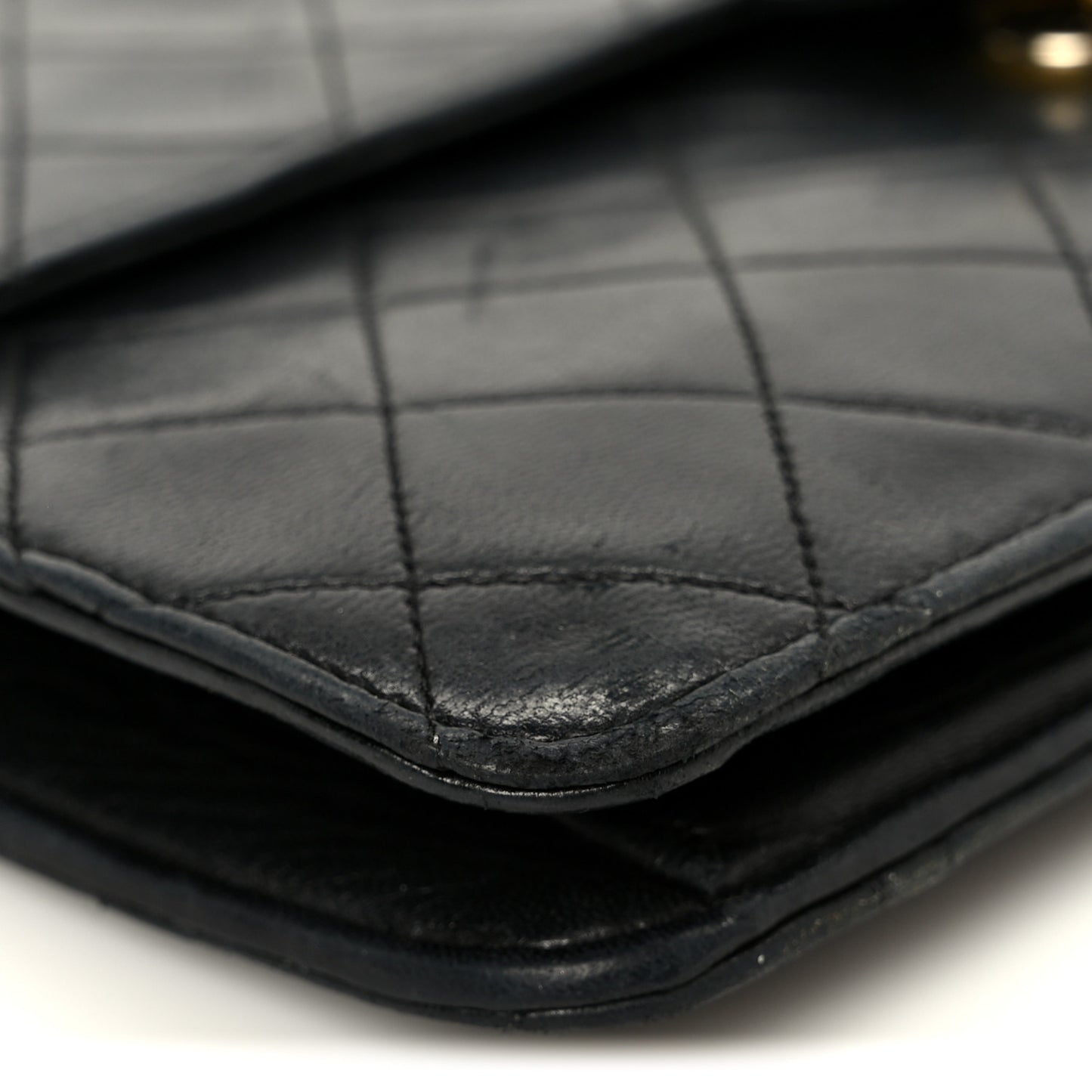 Lambskin Quilted Medium Single Flap Black