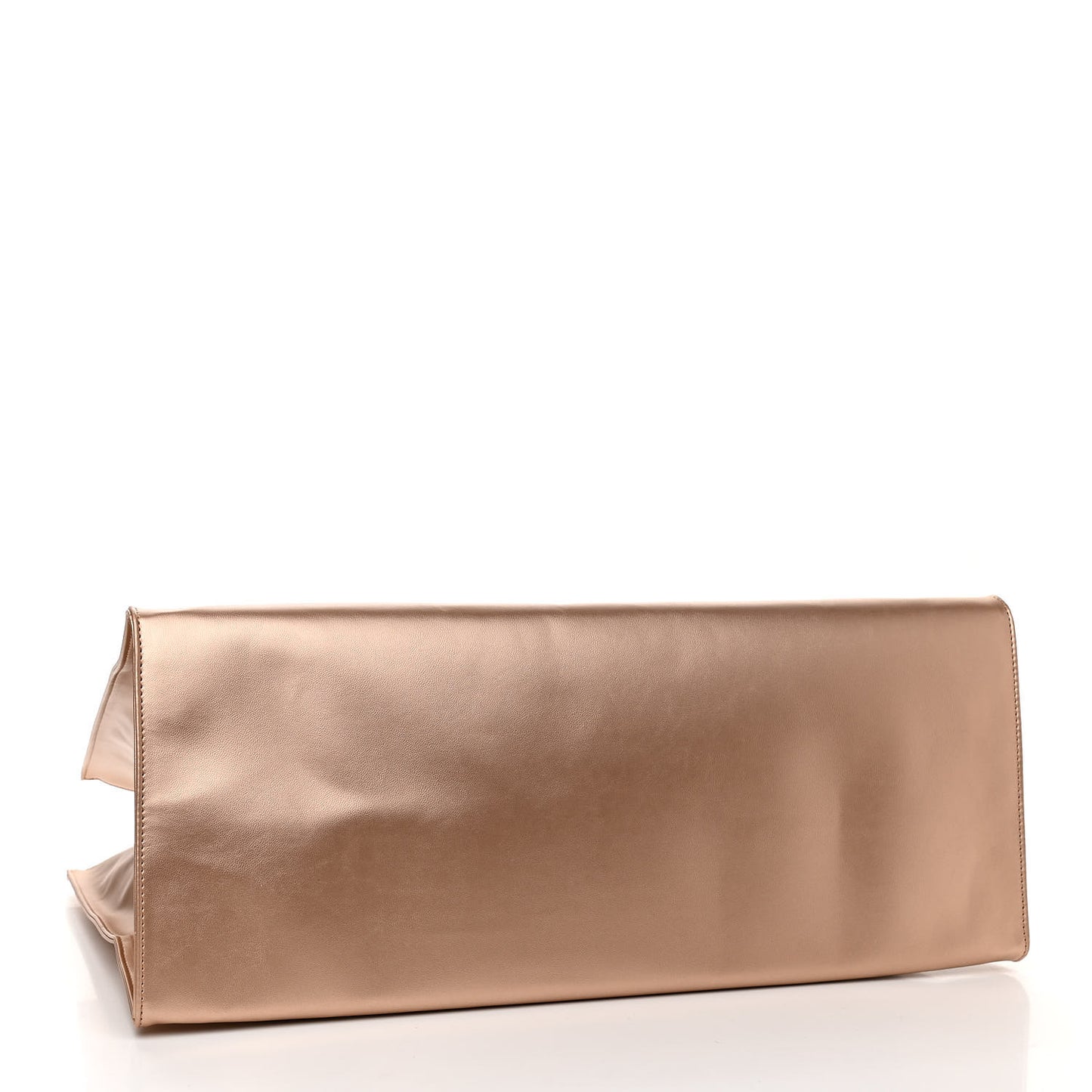 Metallic Vegan Leather Large Shopping Bag