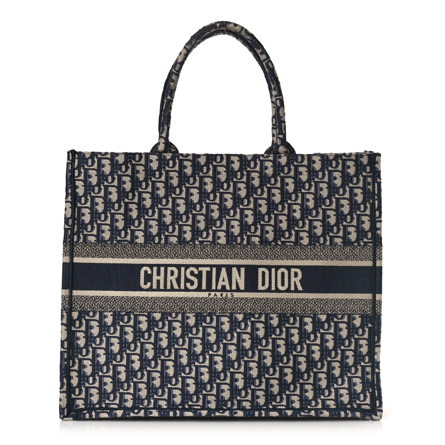 Christian Dior Oblique Large Book Tote Blue Multicolor 1 of 8