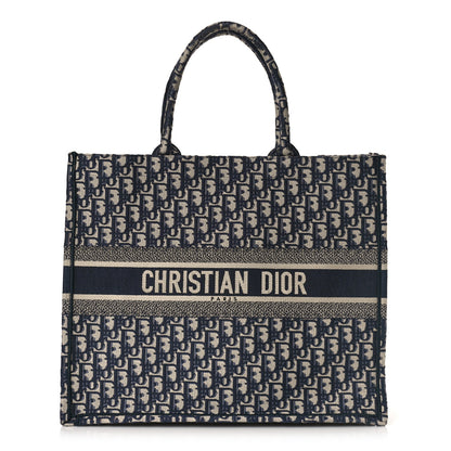 Christian Dior Oblique Large Book Tote Blue Multicolor 1 of 8