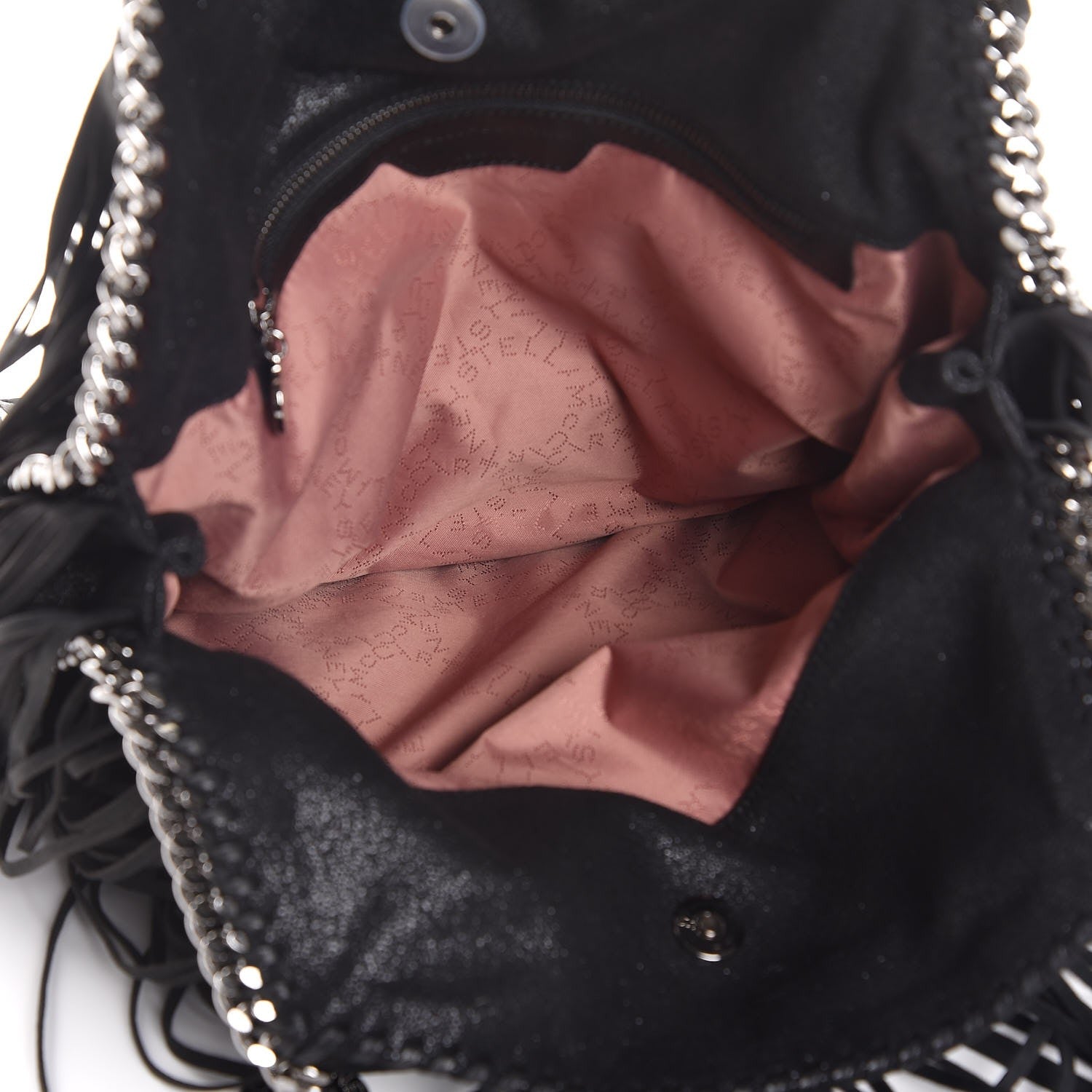 Stella McCartney Eco Suede Fringe Falabella Tote Black 4 of 8