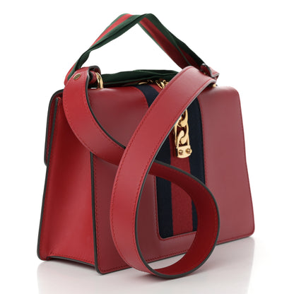 Gucci Calfskin Small Sylvie Shoulder Bag Hibiscus Red 3 of 10