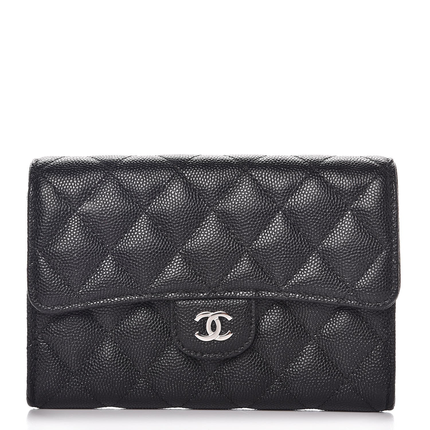 Chanel Caviar Quilted Medium Flap Wallet Black 1 of 9