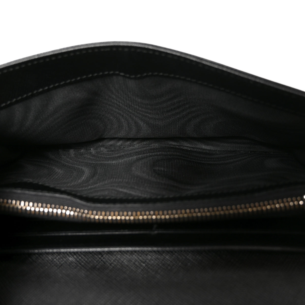 Prada Saffiano Triangle Continental Flap Wallet Black 5 of 7