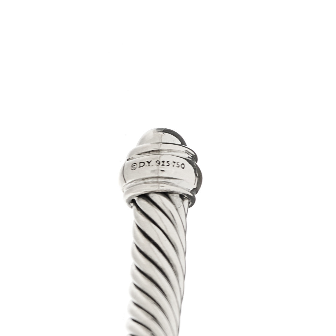 David Yurman Sterling Silver 18K Yellow Gold 4mm Cable Classics Bracelet 3 of 4