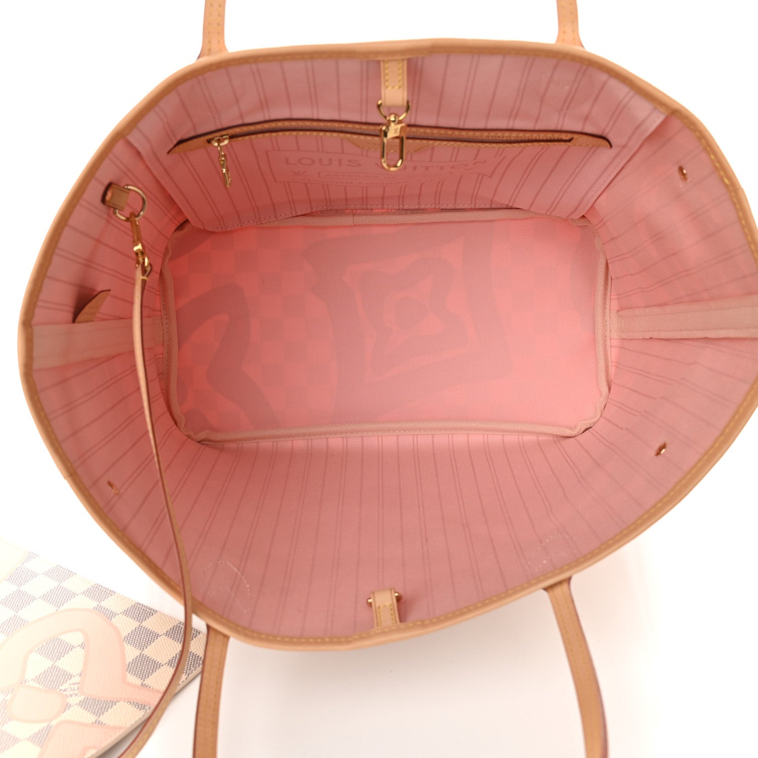 Louis Vuitton Damier Azur Tahitienne Neverfull MM 6 of 11