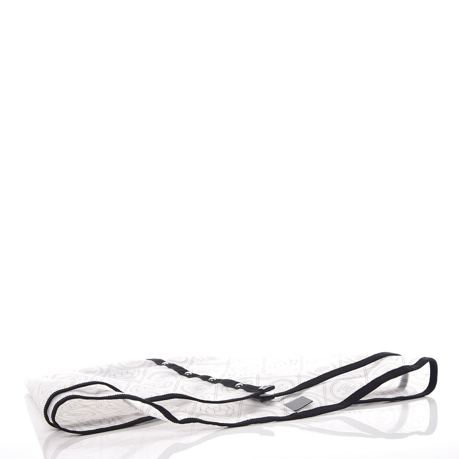 Chanel PVC Calfskin Coco Bag Raincoat White Black 4 of 7