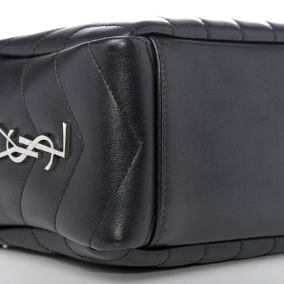 Saint Laurent Calfskin Y Quilted Monogram Small Loulou Bowling Bag Black 7 of 9
