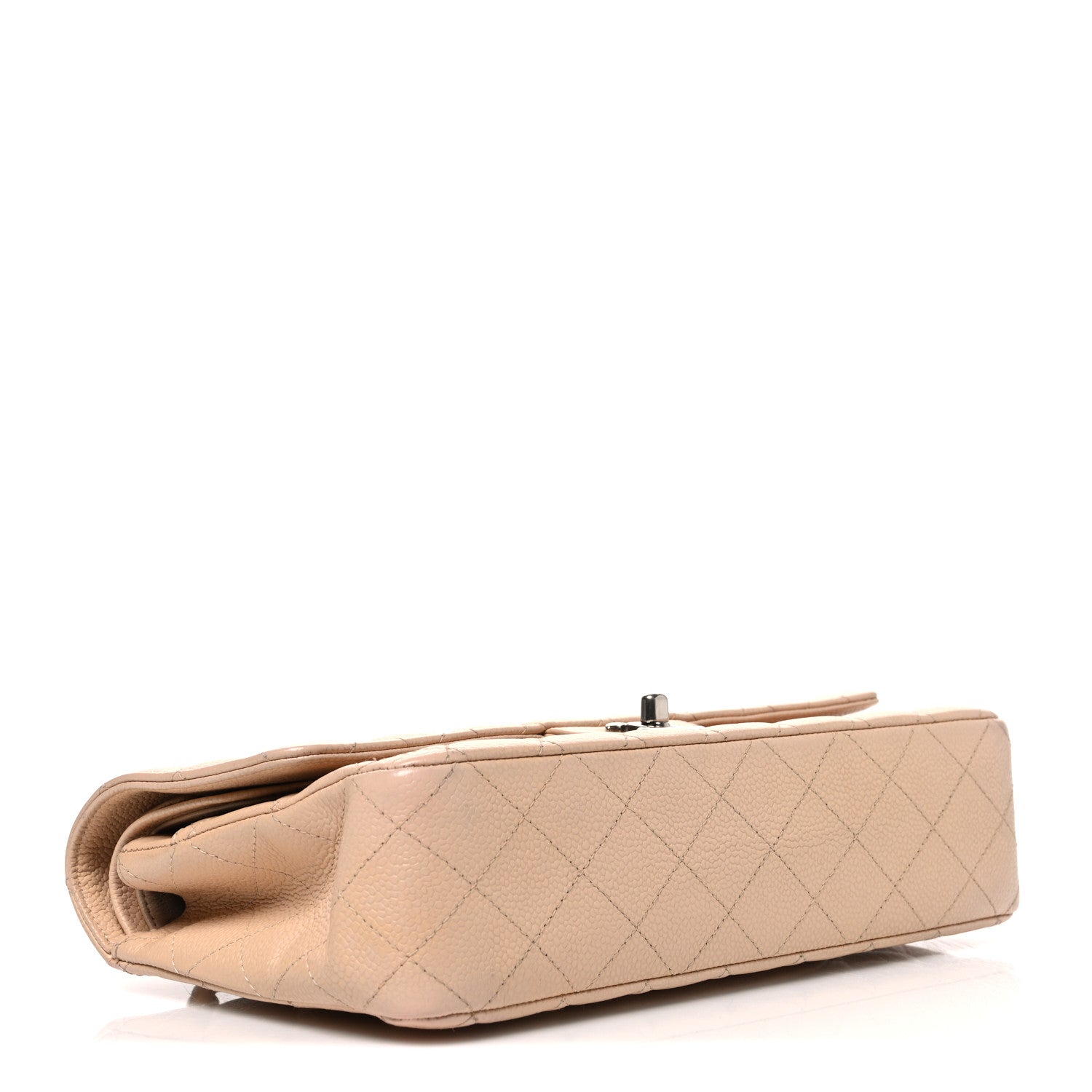 Chanel Caviar Quilted Medium Double Flap Beige 3 of 9