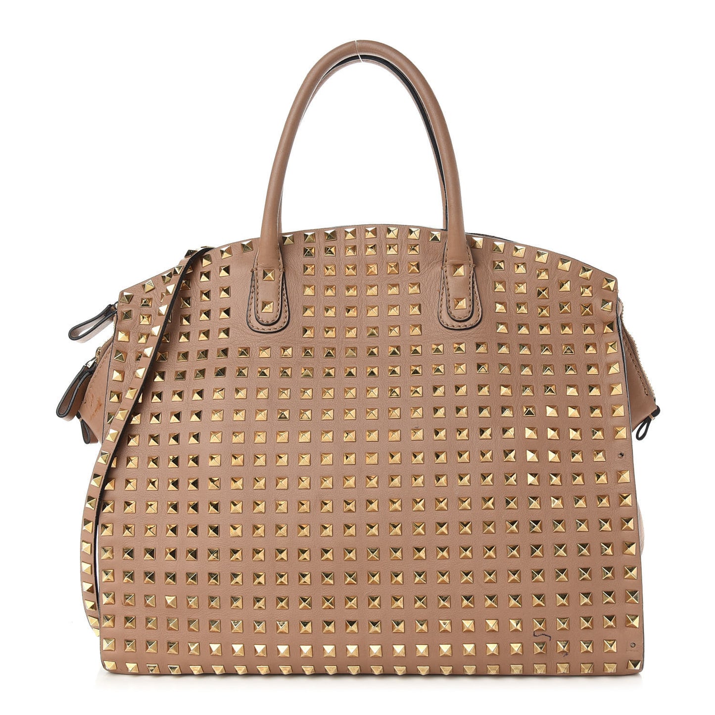 Vitello Rockstud All Over Dome Shopper Taupe