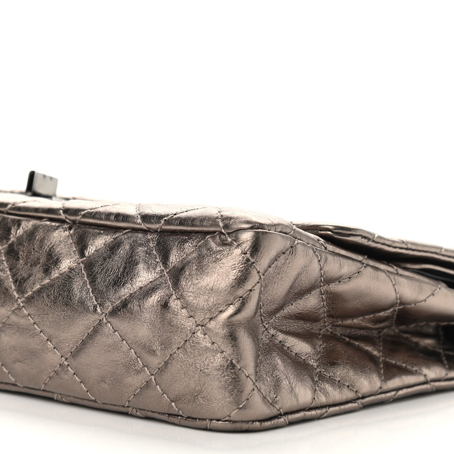 Metallic Aged Calfskin Quilted 2.55 Reissue 226 Flap Pewter