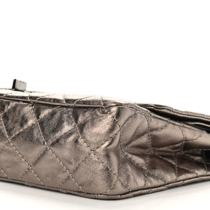 Chanel Metallic Aged Calfskin Quilted 2.55 Reissue 226 Flap Pewter 9 of 9