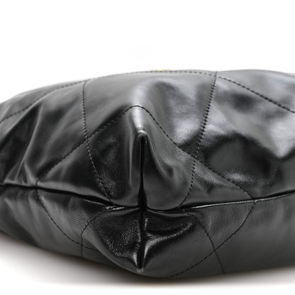 Chanel Shiny Calfskin Quilted Small Chanel 22 Black 10 of 11