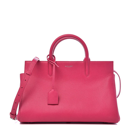 Saint Laurent Grained Calfskin Small Cabas Rive Gauche Bubblegum 1 of 10