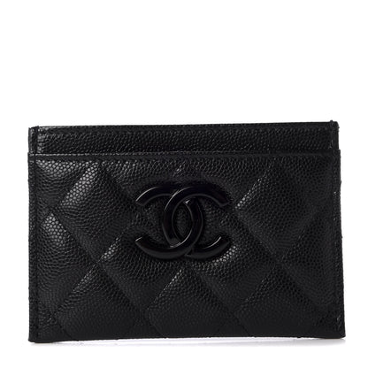 Chanel Caviar Quilted My Everything Card Holder Black 1 of 9