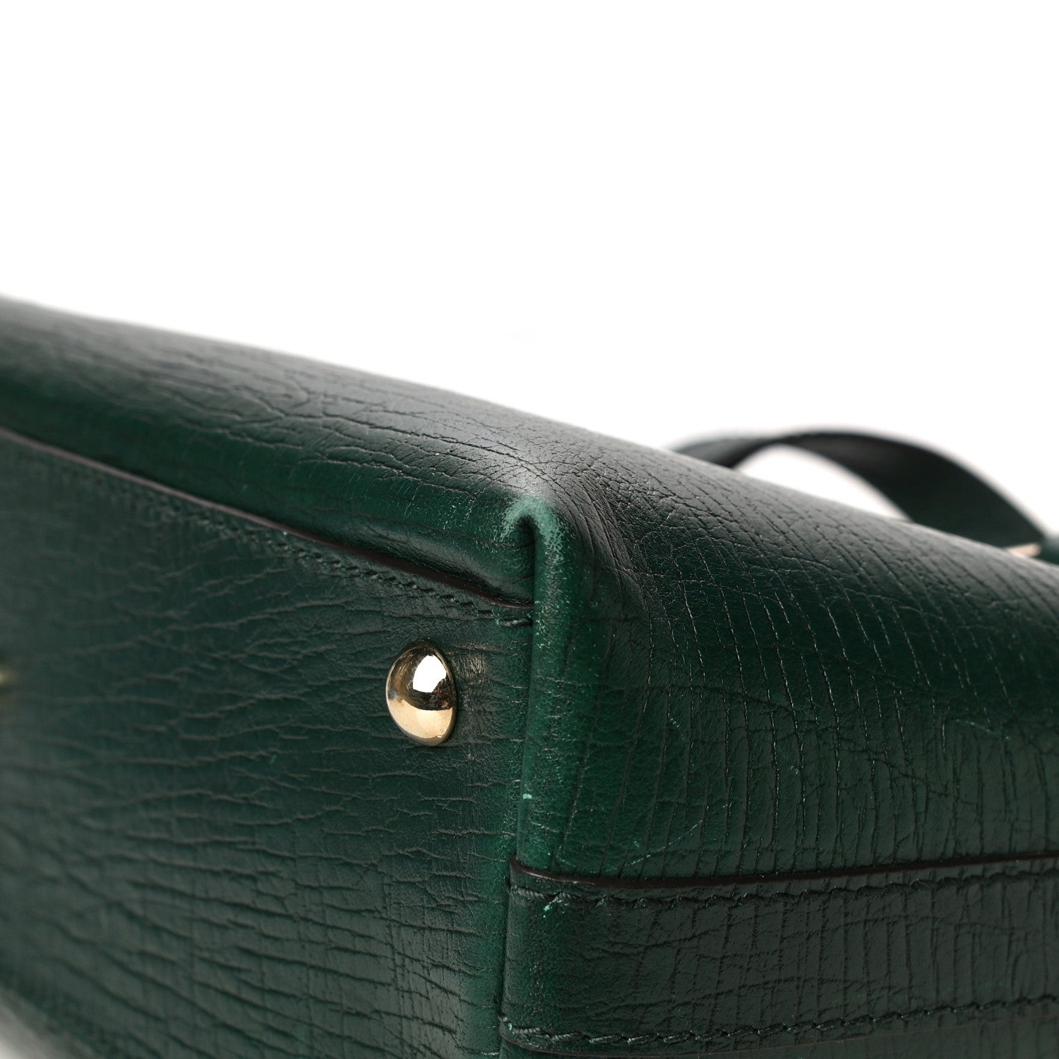Gucci Textured Calfskin Small Boston Green 12 of 16