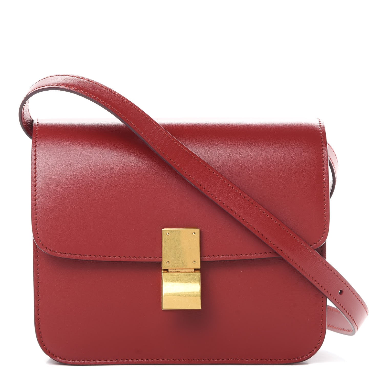 Celine Box Calfskin Teen Classic Box Flap Bag Red 1 of 17