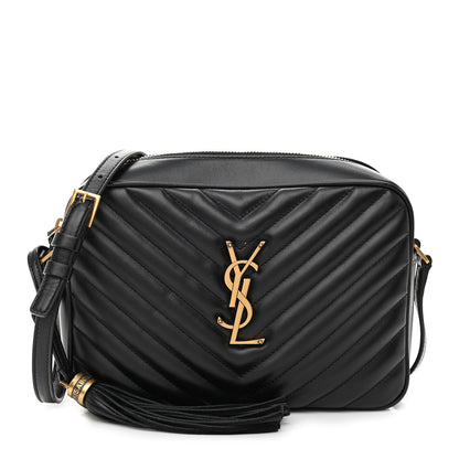 Saint Laurent Calfskin Matelasse Monogram Lou Camera Bag Black 1 of 8
