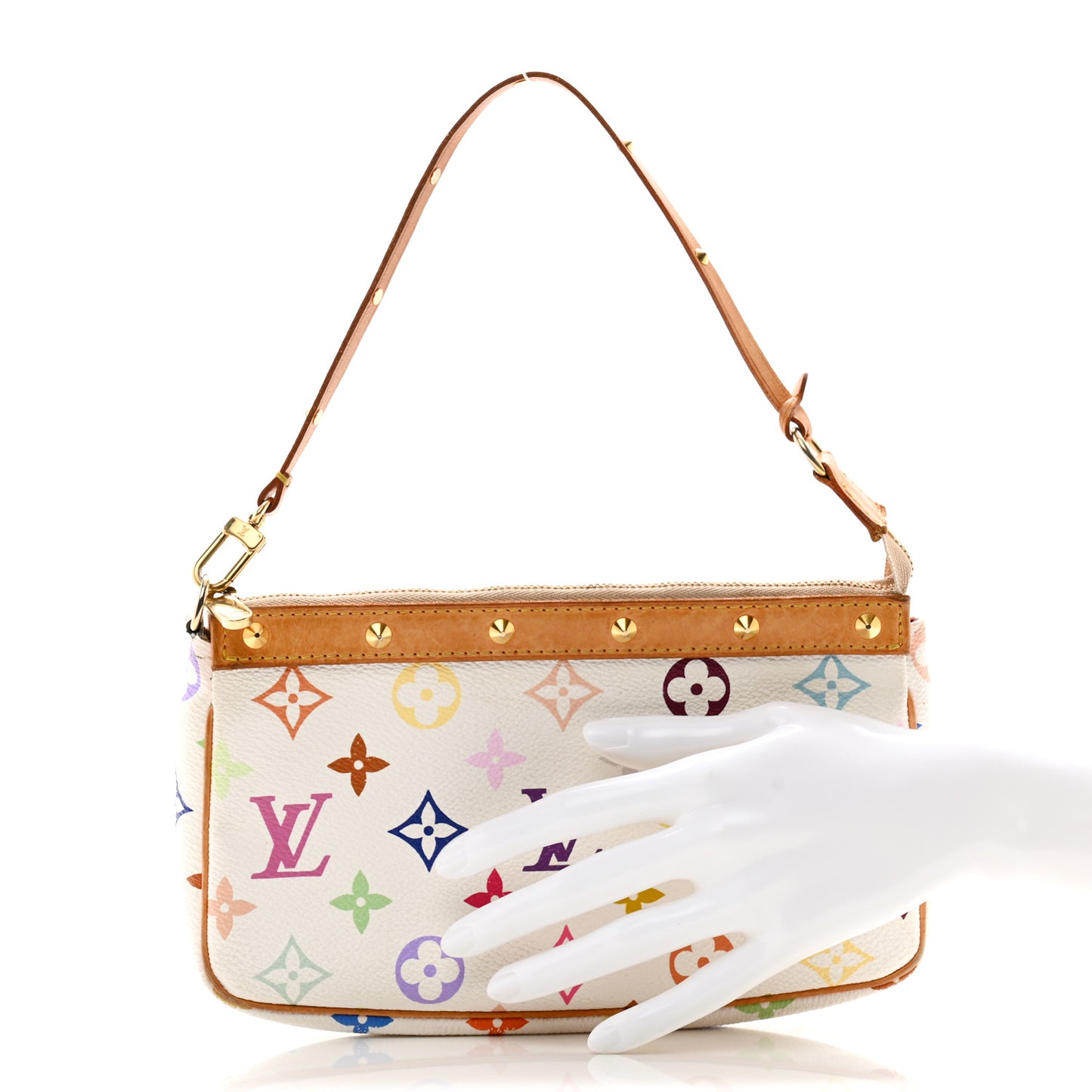 Monogram Multicolor Pochette Accessories White