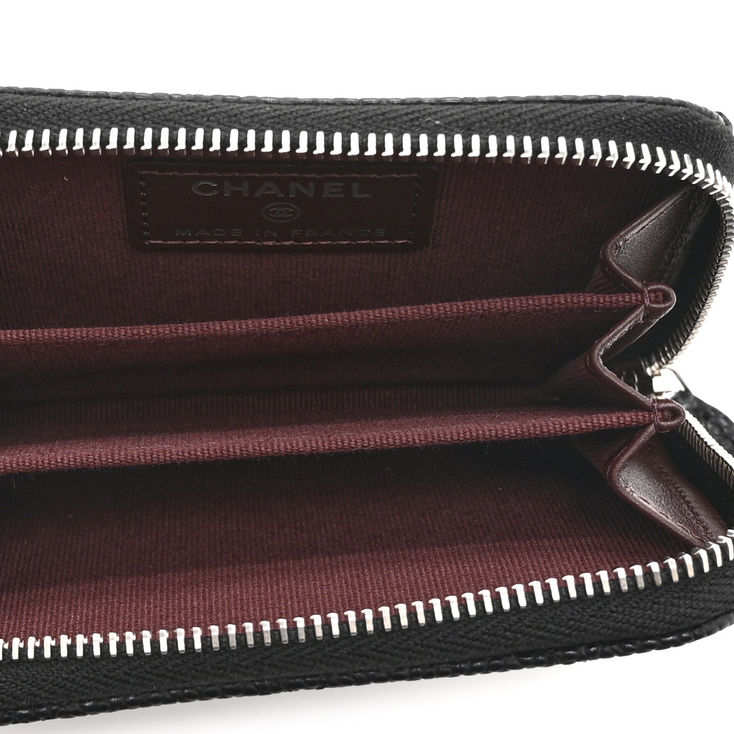 Chanel Caviar Quilted Zip Coin Purse Black 5 of 10