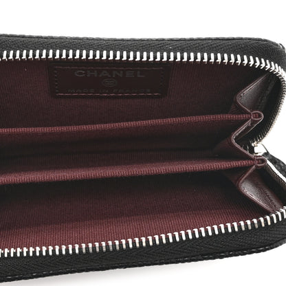Chanel Caviar Quilted Zip Coin Purse Black 5 of 10