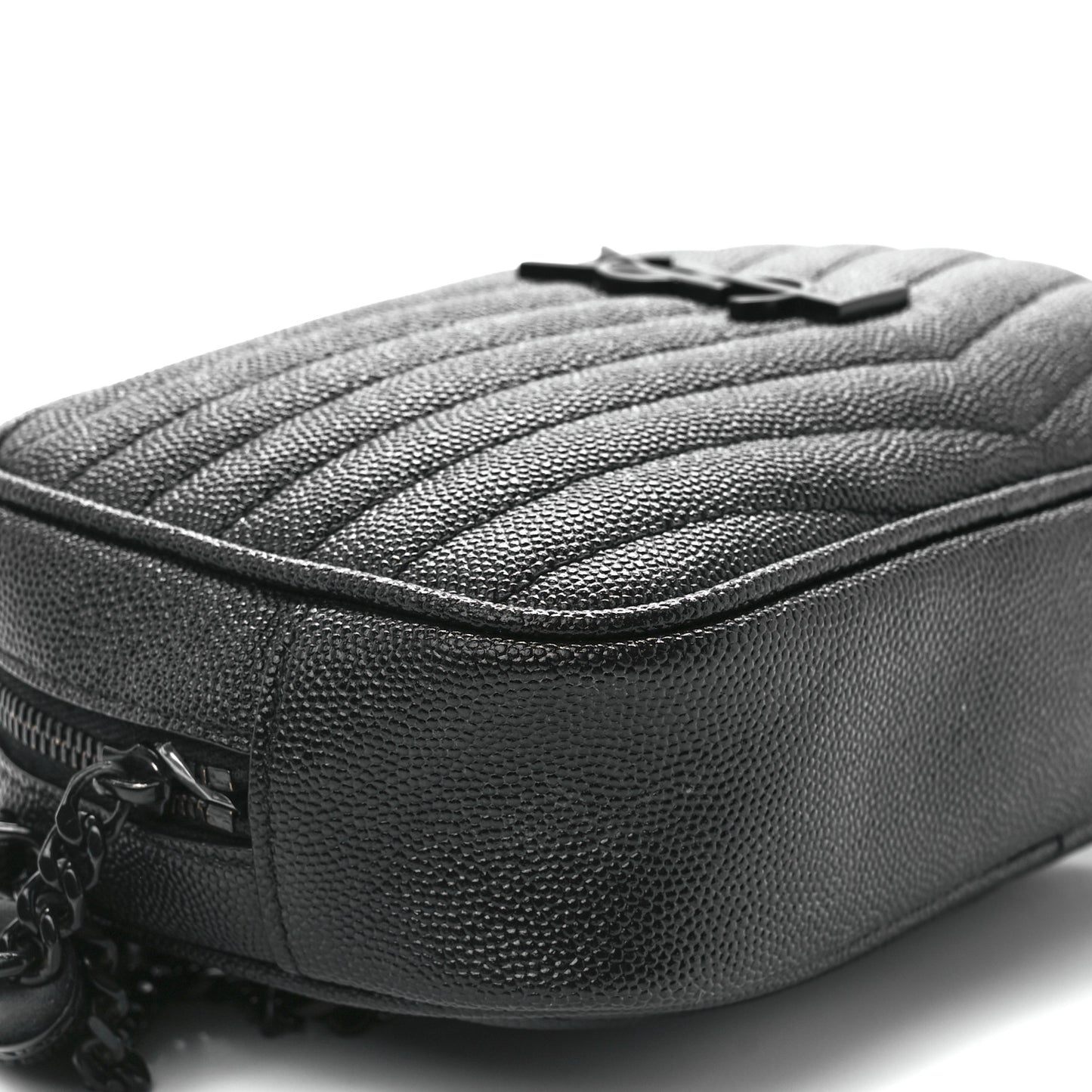 Grain De Poudre Matelasse Monochrome Monogram Mini Lou Camera Bag Black
