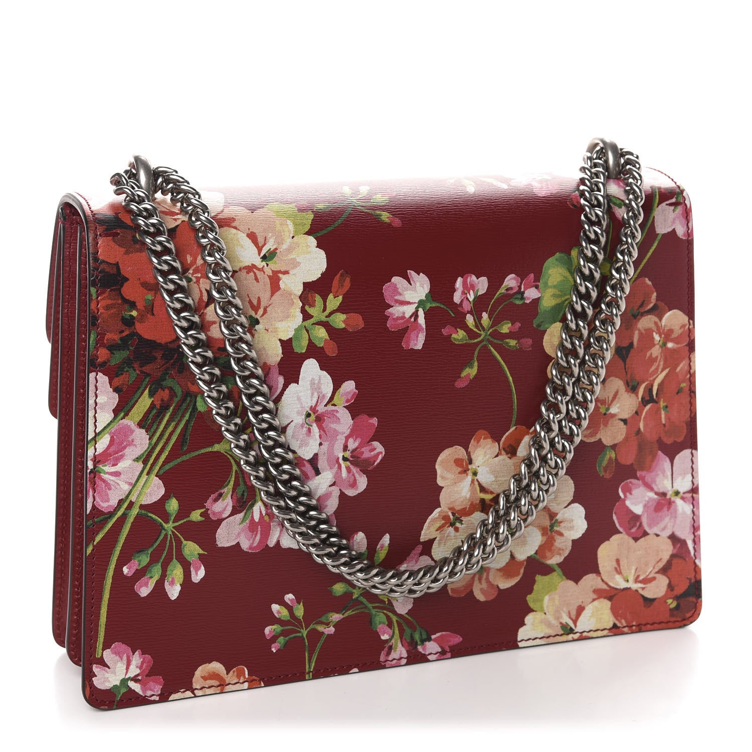 Gucci Calfskin Blooms Print Medium Dionysus Shoulder Bag Romantic Cherry Multicolor 3 of 10