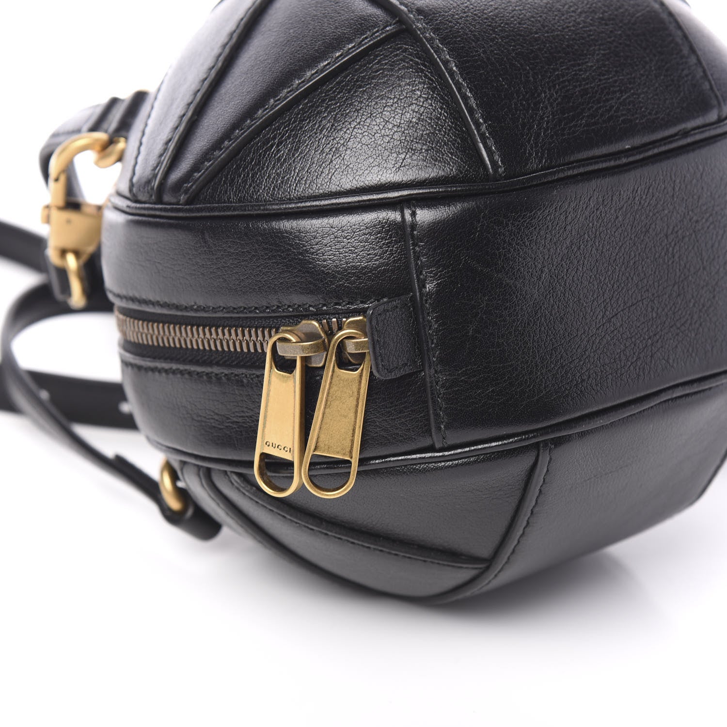 Gucci Piuma Lux Energy Mini Tifosa Basketball Shaped Shoulder Bag Black 7 of 9