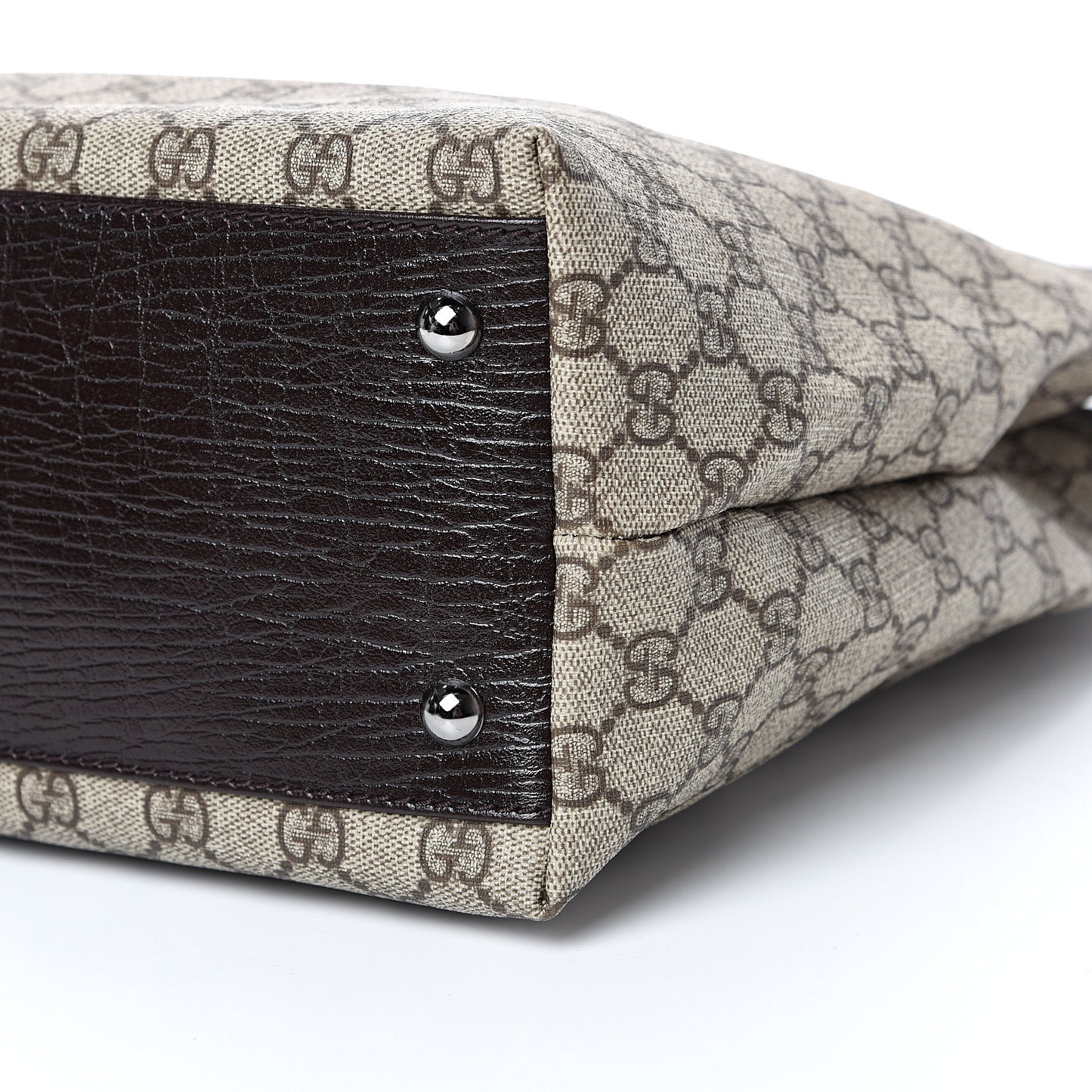 GG Plus Monogram Small Vertical Tote Dark Brown