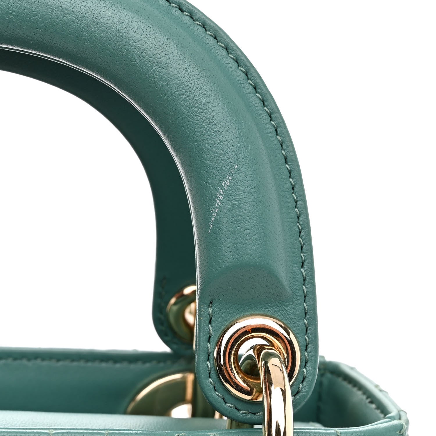 Christian Dior Lambskin Cannage Mini Lady Dior Storm Blue 10 of 10