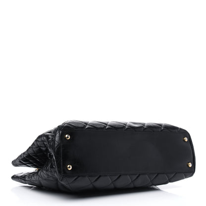 Chanel Glazed Calfskin Quilted Tote Black 4 of 13