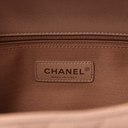 Chanel Caviar Quilted Medium Coco Handle Flap Light Beige 8 of 9