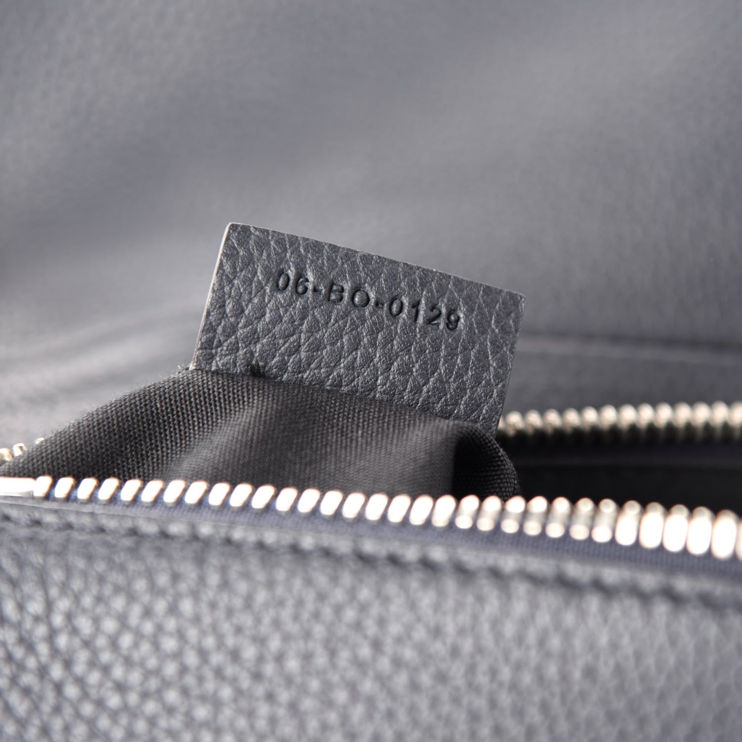 Christian Dior Grained Calfskin Saddle Bag Navy Blue 9 of 9