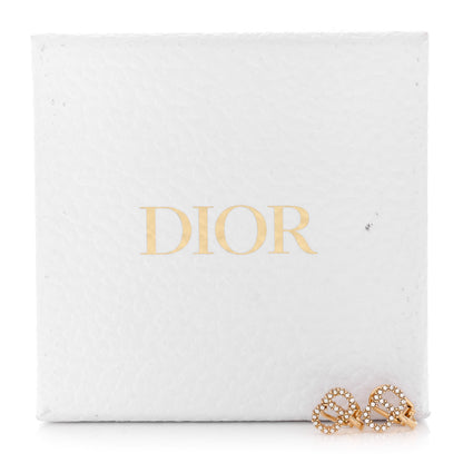 Christian Dior Crystal Clair D Lune Clip On Earrings Gold 5 of 5