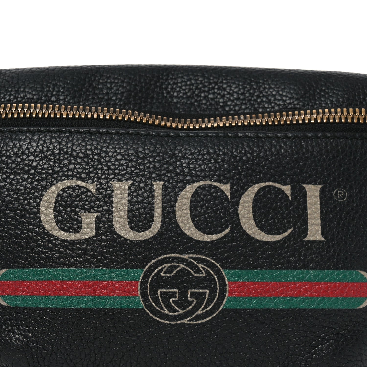 Gucci Grained Calfskin Small Logo Belt Bag Black 8 of 10