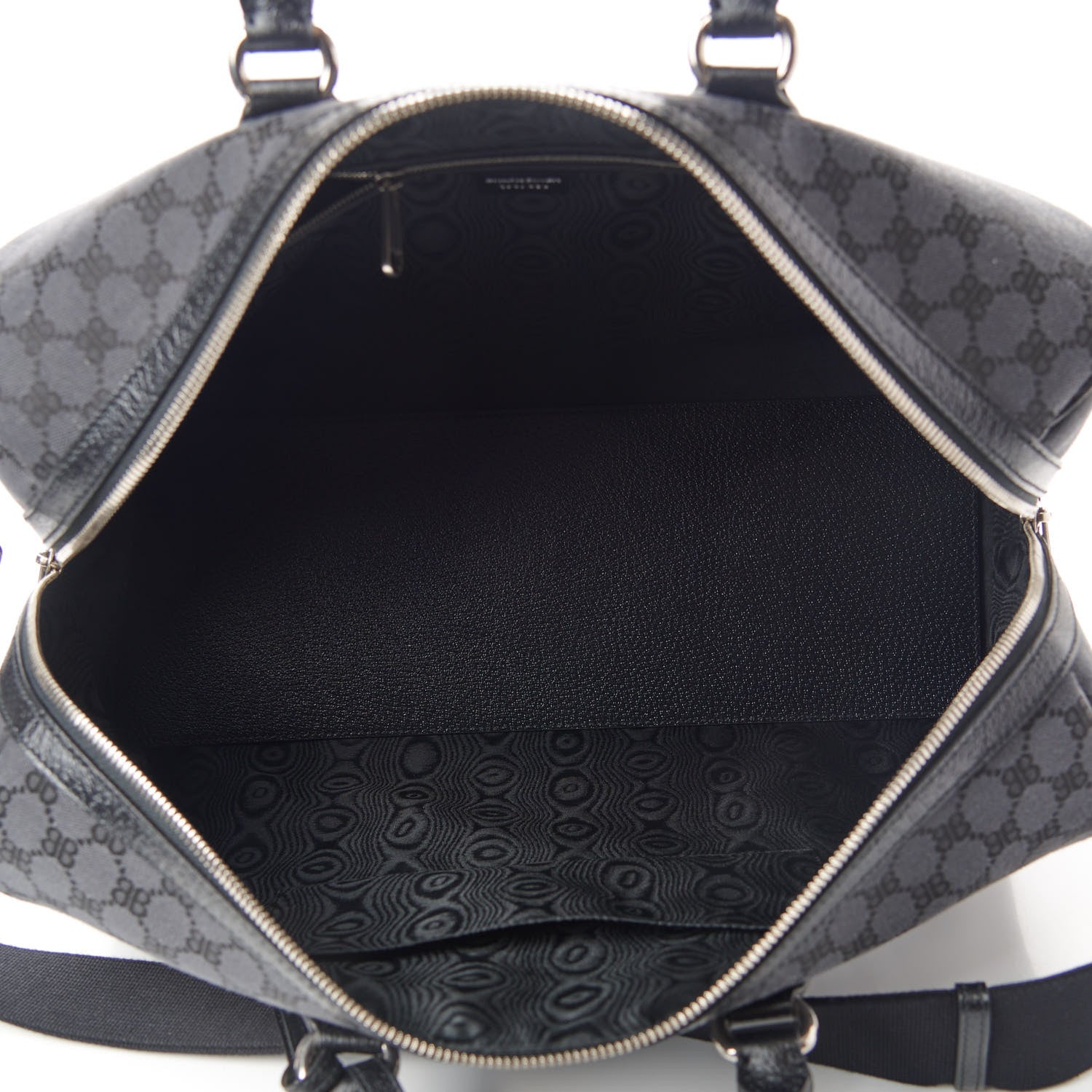 Gucci X BALENCIAGA BB Monogram Web Graffiti Medium Ophidia Carry-On Duffle Bag Black 6 of 9
