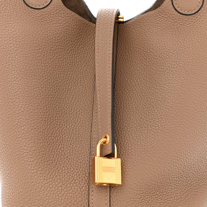 Hermes Taurillon Maurice Picotin Lock 18 PM Beige De Weimar 8 of 11